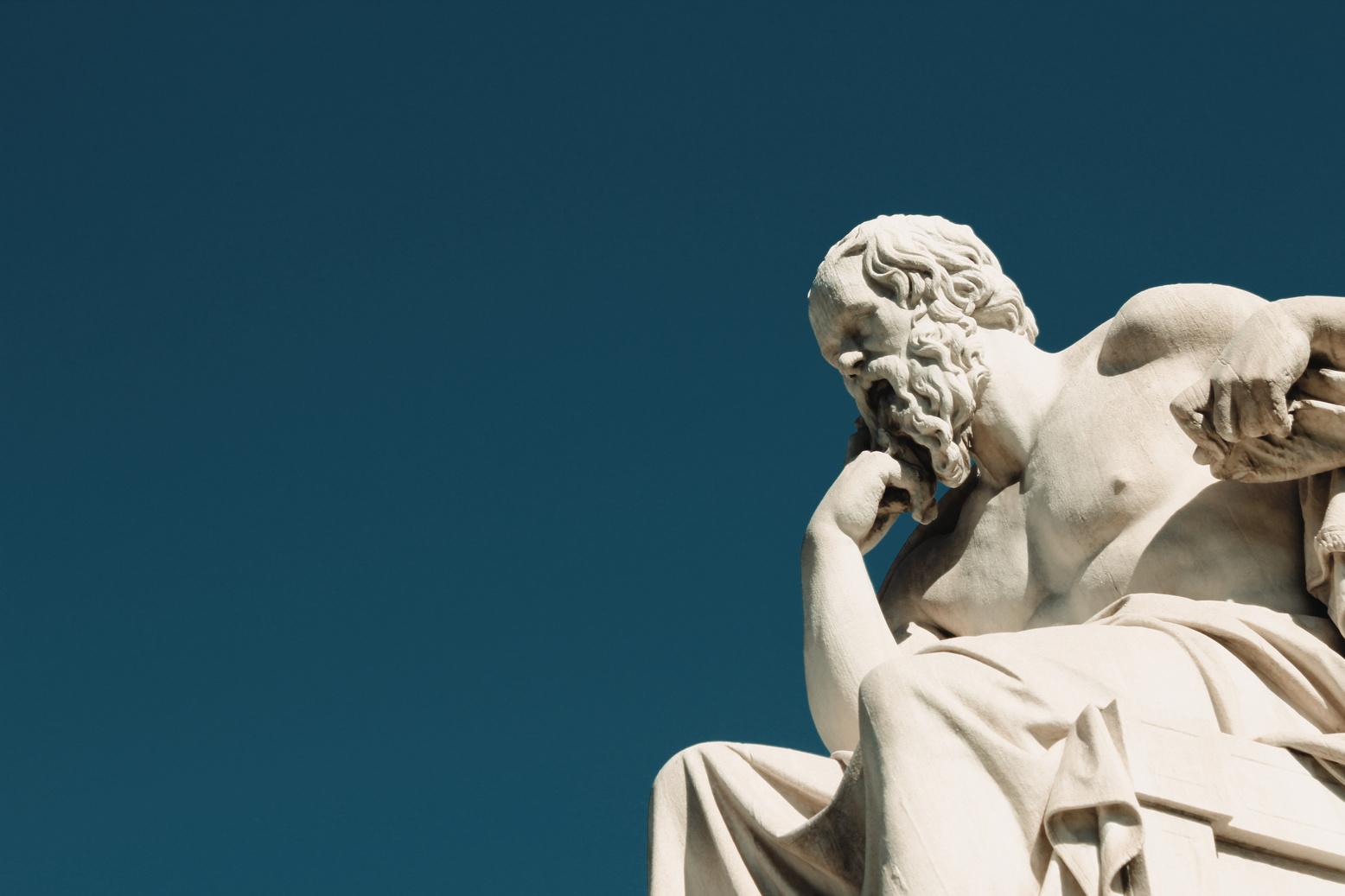 Statue of the ancient Greek philosopher Socrates in Athens, Greece